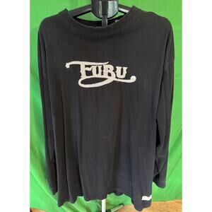 FUBU Collection Long Sleeve 100% Cotton Black T Shirt Mens 4X